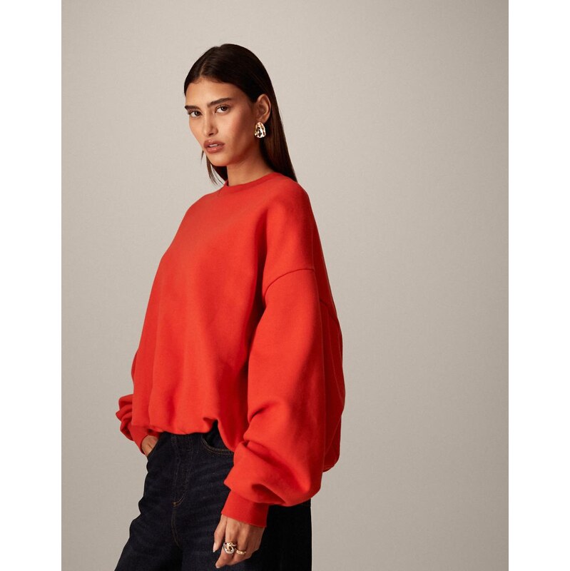 ARRANGE bubble hem sweatshirt in red 114408368