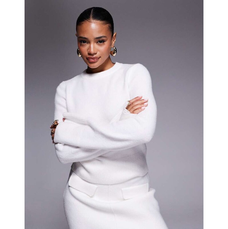 Forever New knit jumper co-ord in cream-White 109457712