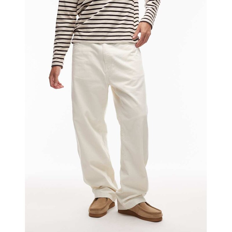 Carhartt WIP landon loose tapered trousers in beige-Neutral