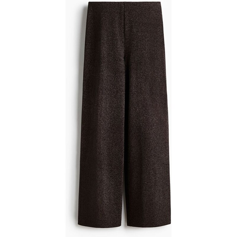 H&M - Třpytivé kalhoty - Tmavě Hnědá
