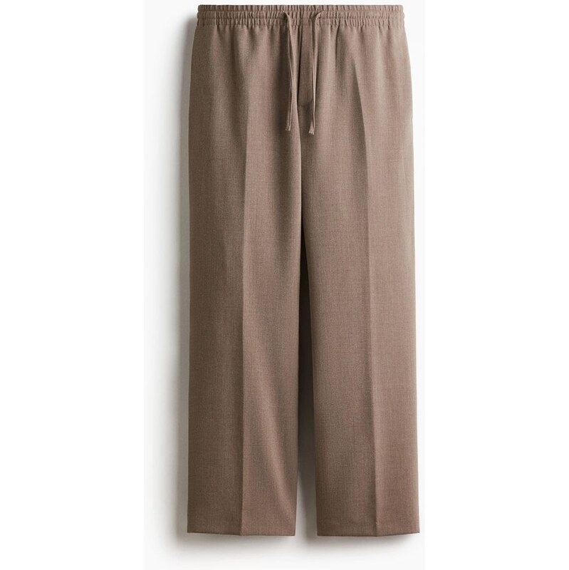 H&M - Kalhoty Relaxed Fit - Béžový Melír