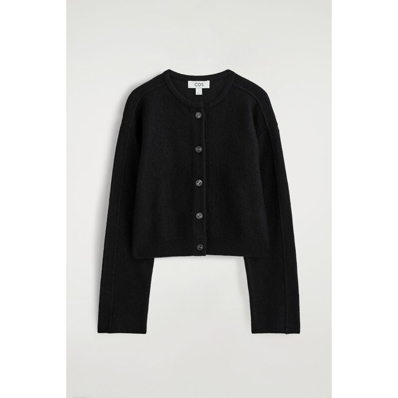 H&M - KARDIGAN Z VAŘENÉ VLNY - černá 109458148