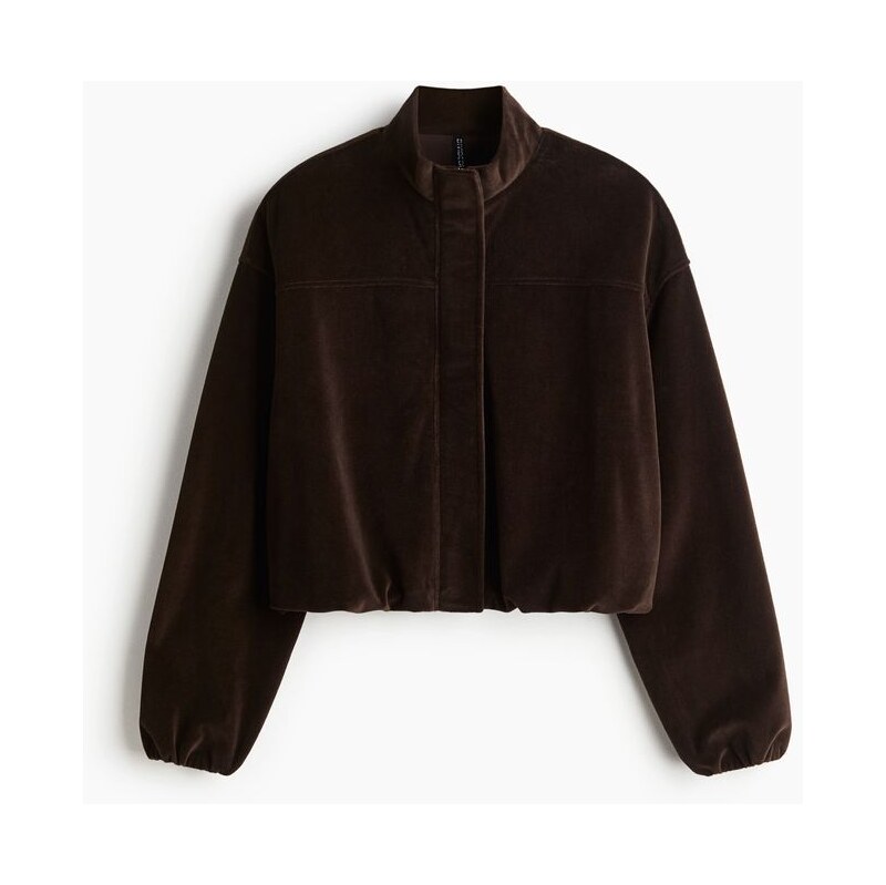 H&M - Velurová bunda - hnědá 109458139
