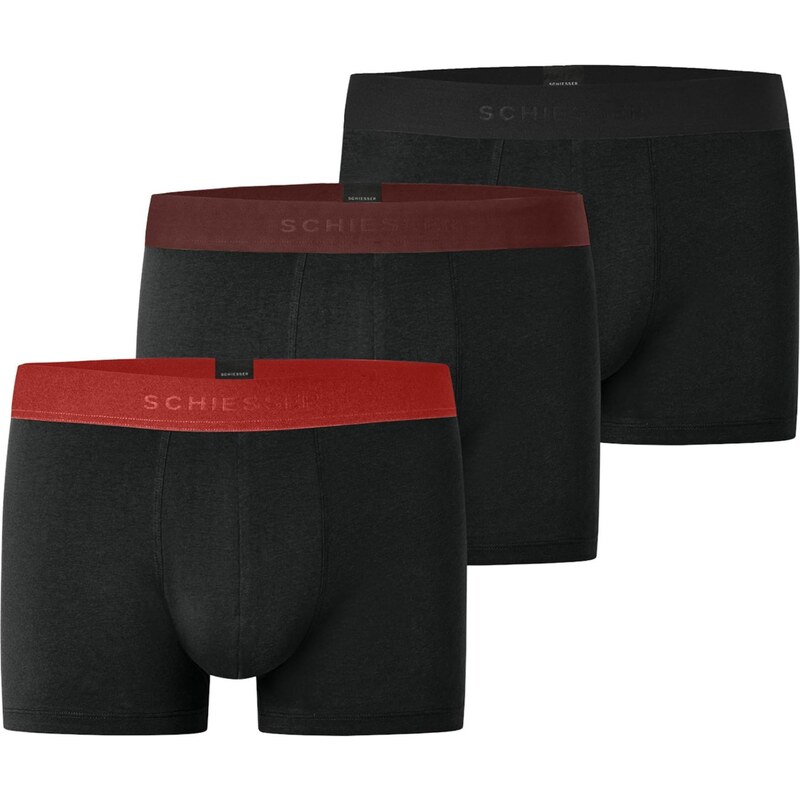 SCHIESSER Boxerky červená / černá