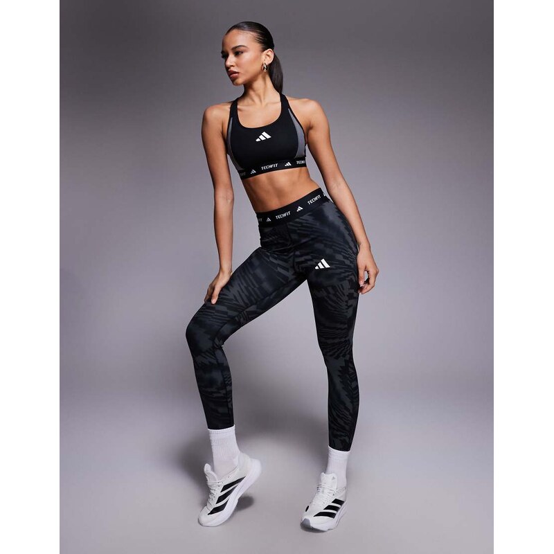 adidas performance adidas Training Tech Fit 7/8 leggings in black 109464306