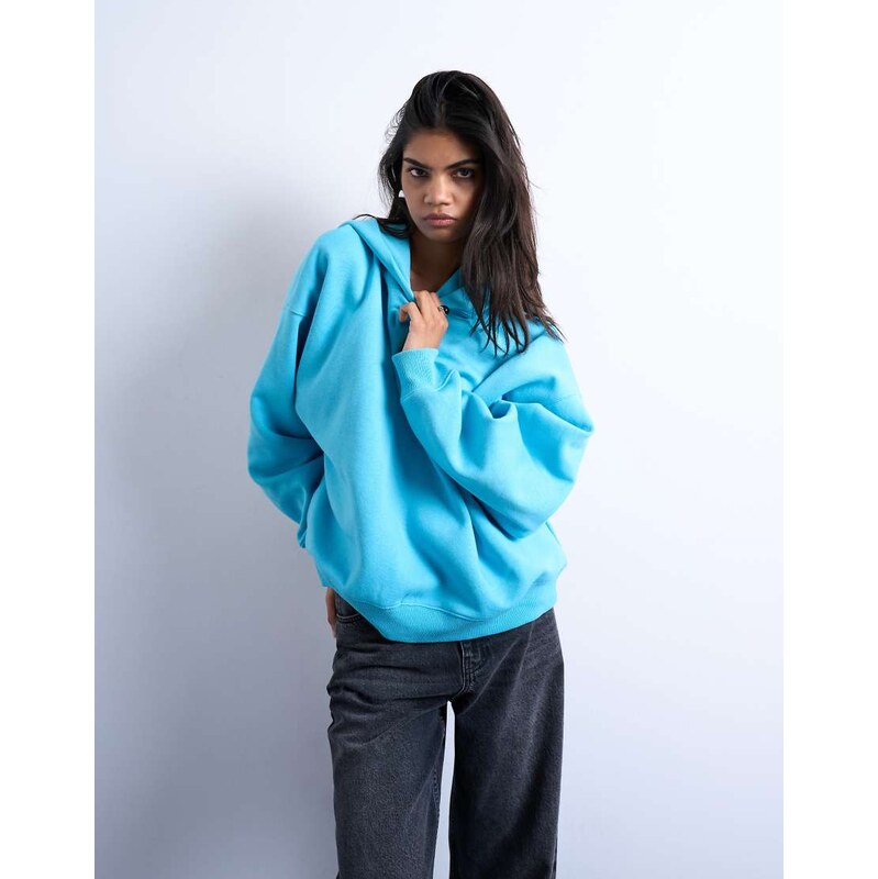 Topshop ultimate hoodie in light blue 115513007