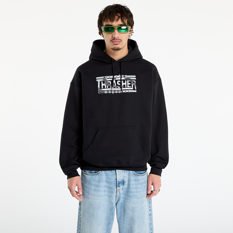 Mikina Thrasher Chrome Genuine Hoodie Black L