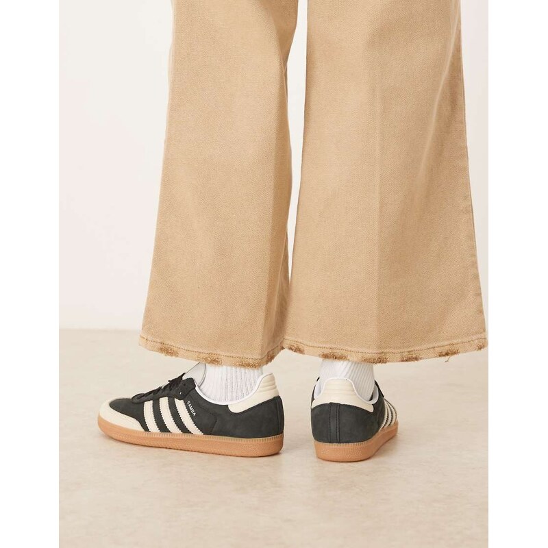 adidas Originals Samba OG trainers in black and beige suede