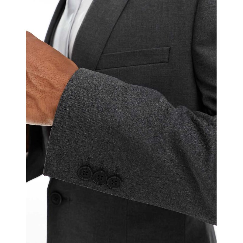 ASOS DESIGN skinny suit jacket in charcoal-Grey