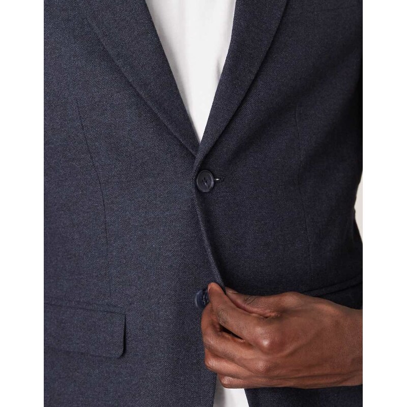 Selected Reed wool mix blazer in navy