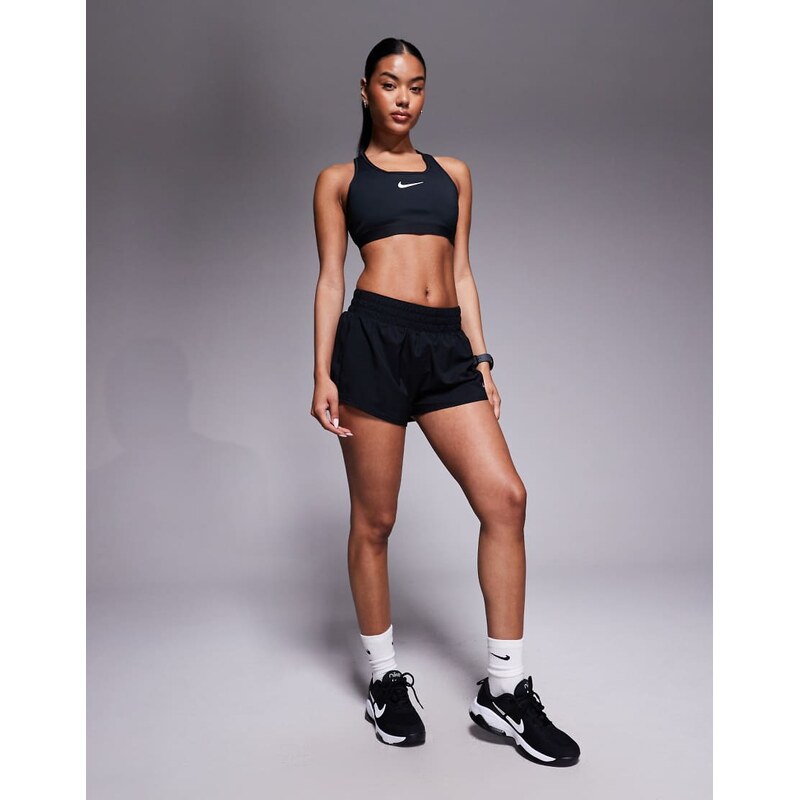Nike Training Nike One Training Dri-FIT mid rise 3 inch shorts in black