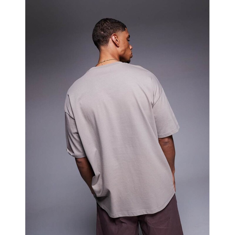 ASOS DESIGN oversized t-shirt with peaches graphic in brown