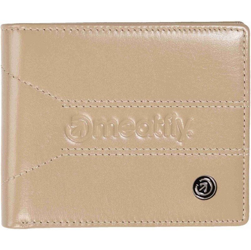 Meatfly kožená peněženka Zac Premium Beige | Písková