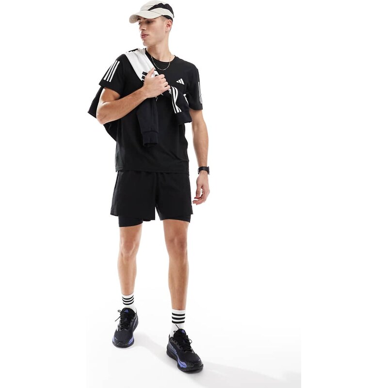 adidas performance adidas Running Own The Run t-shirt in black