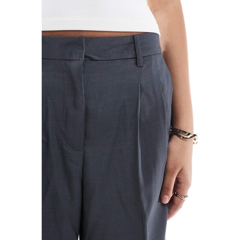 Vero Moda Rita tailored wide leg dad trouser co-ord in asphalt grey