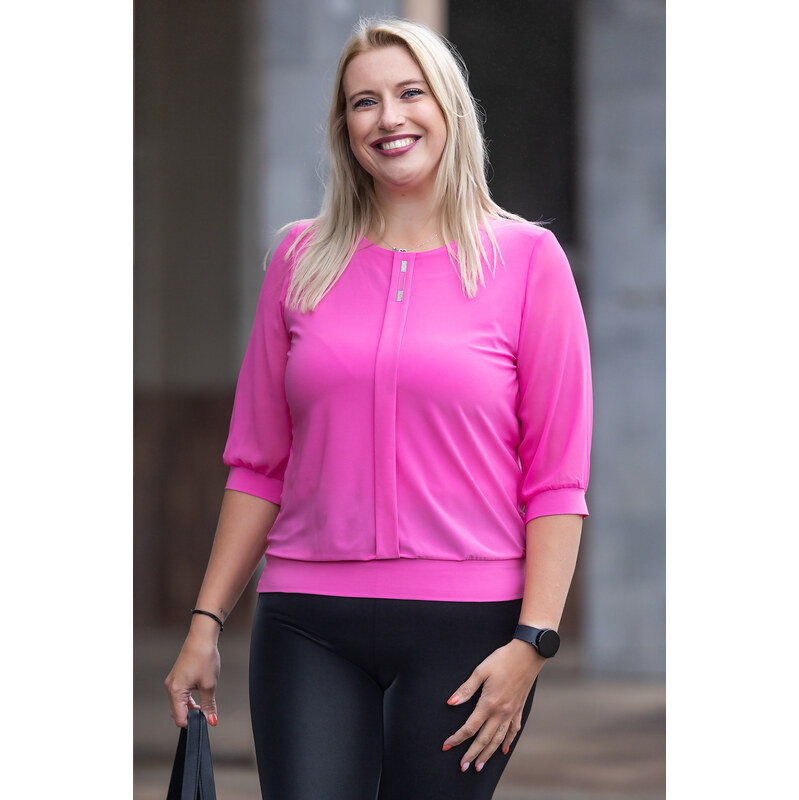 MAGWA Elegantní halenka ARIELA Barva: Světle růžová, Velikost: M 109472648