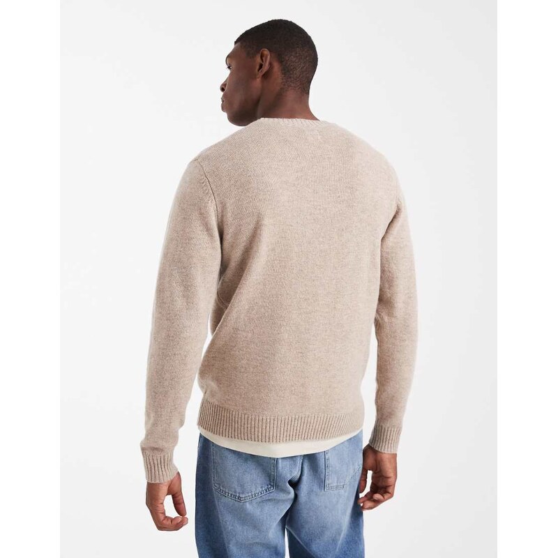 Levi's original batwing logo knit jumper in beige marl-Neutral