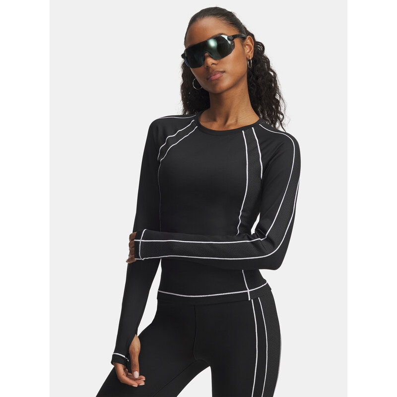Dámské tričko Under Armour UA ColdGear Textured Crew-BLK -