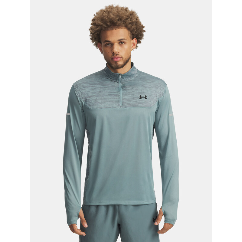 Pánské tričko Under Armour UA Tech Utility 1/4 Zip-GRN - Pánské