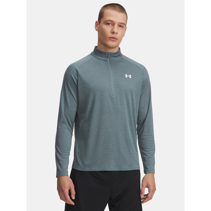 Pánské tričko Under Armour UA Tech Textured 1/2 Zip-BLU - Pánské