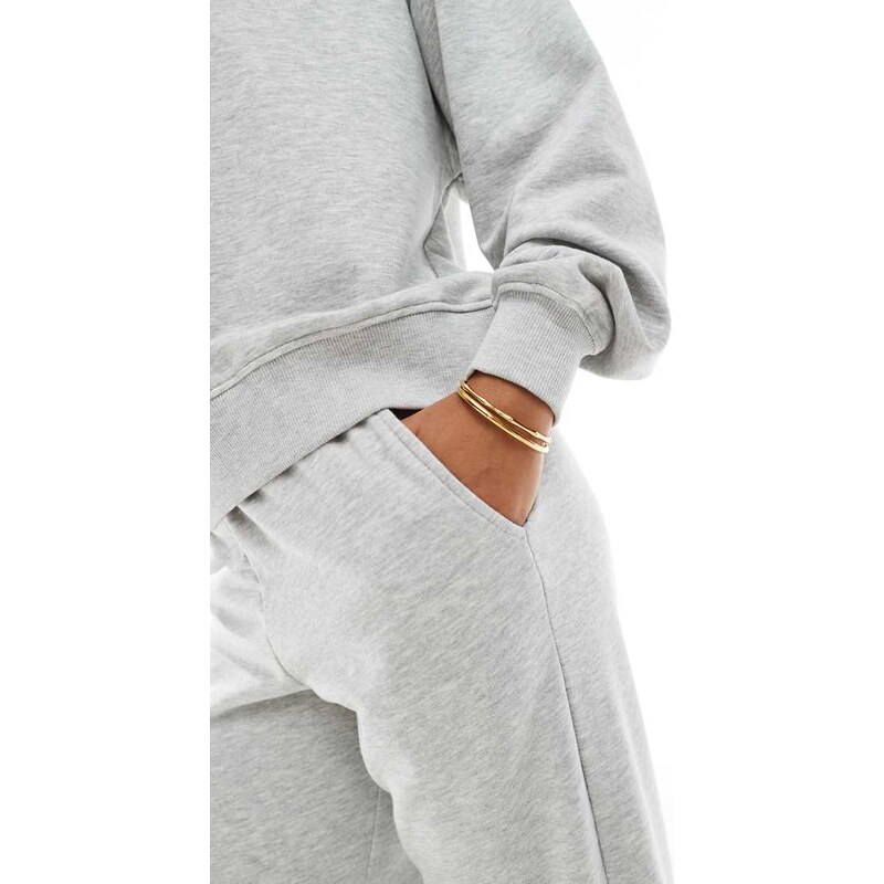 JJXX boxy sweat co-ord in grey