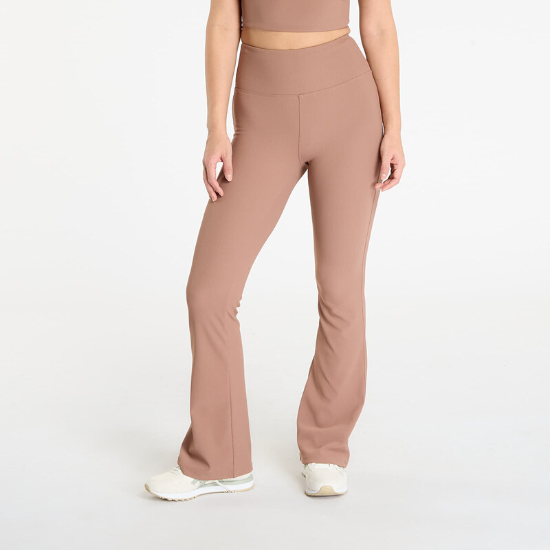Legíny Urban Classics Ladies Flared Leggings Rib Light Brown M
