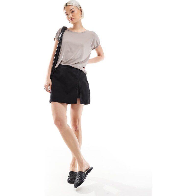 Vero Moda oversized t-shirt in moon rock-Grey