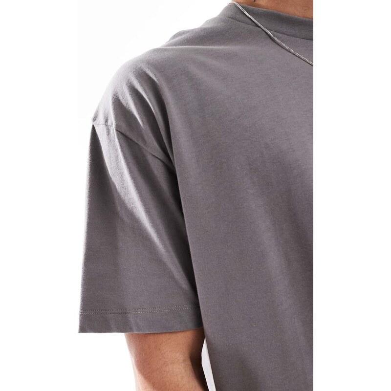 ASOS DESIGN Essentials oversized t-shirt in charcoal-Grey