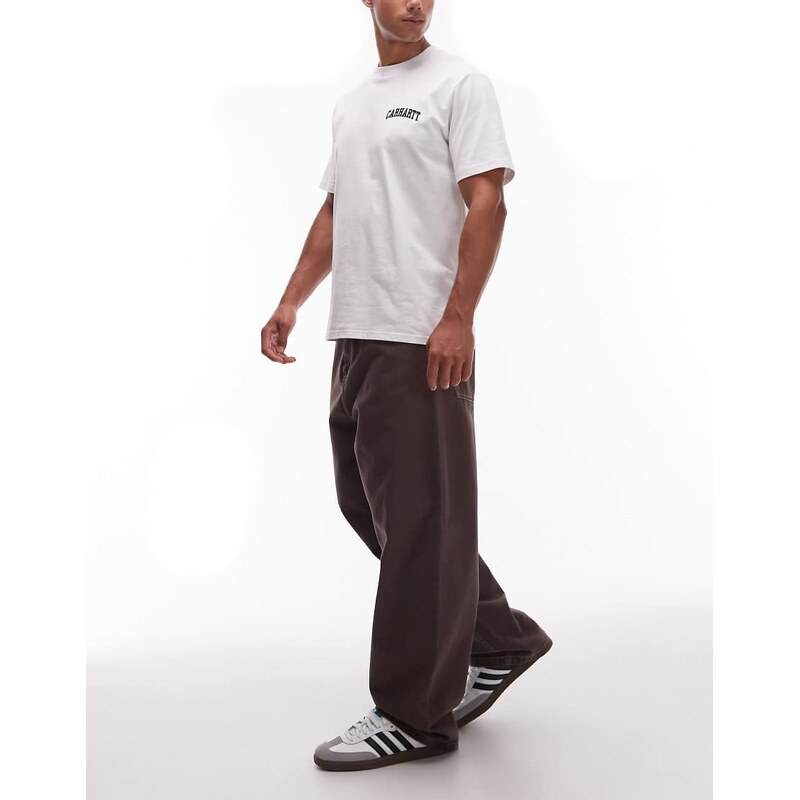 Carhartt WIP brandon baggy trousers in dark brown
