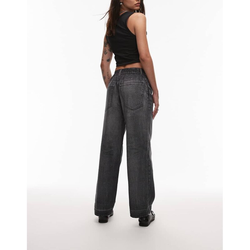 Allsaints Tyler denim look trouser in black