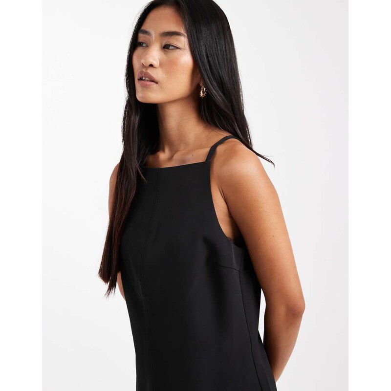 Vero Moda cami strap racer fitted mini dress in black