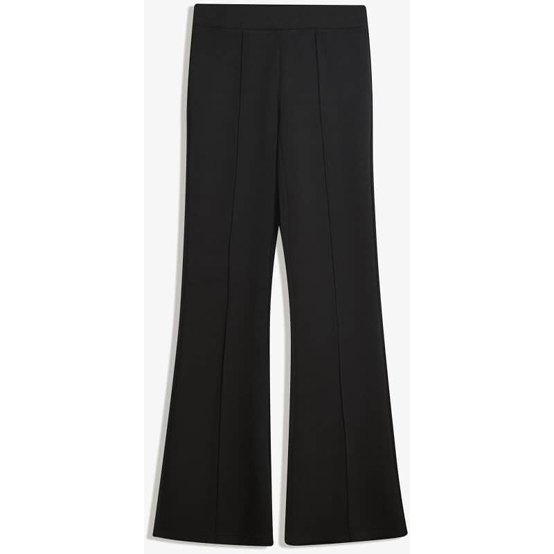 Bershka Modal flare trousers in black
