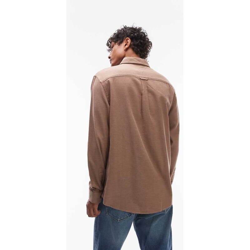 Tommy Jeans regular flannel shirt in brown