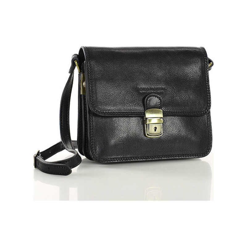MARCO MAZZINI černá čtvercová crossbody kabelka
