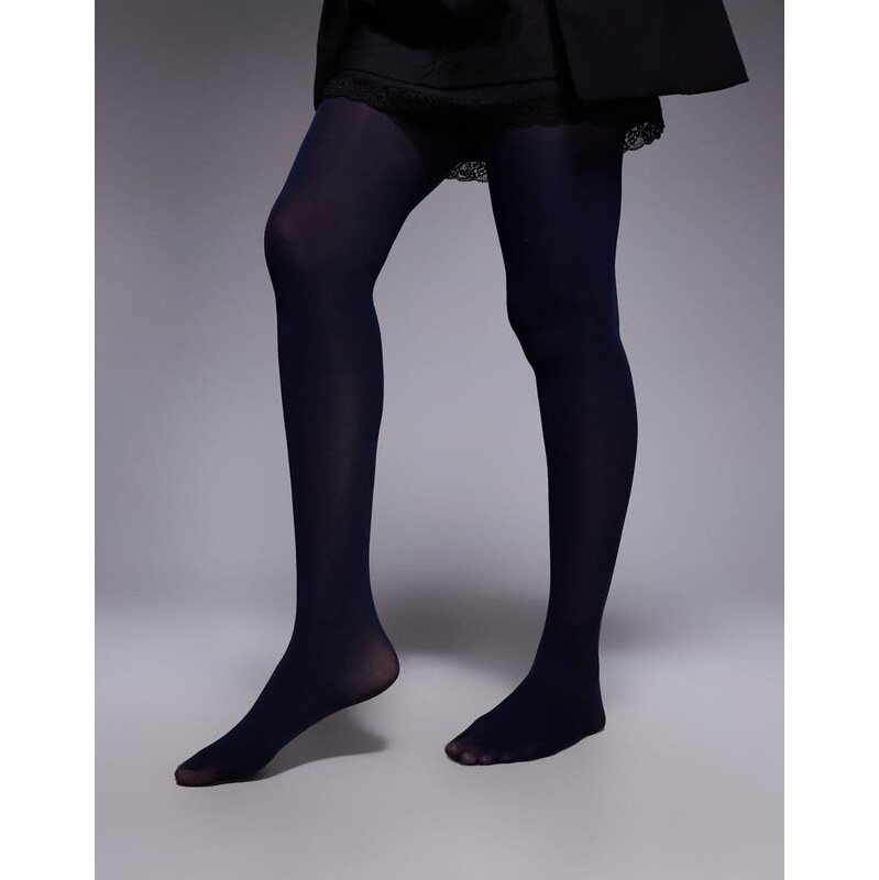 ASOS DESIGN 40 denier tights in dark navy 109476728