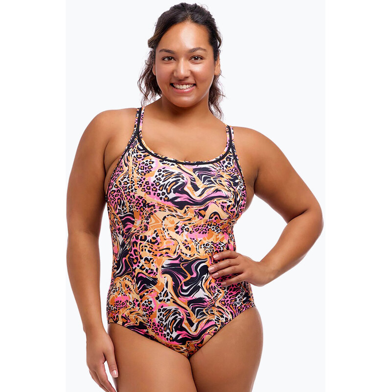 Dámské jednodílné plavky Funkita Locked In Lucy One Piece tipsy
