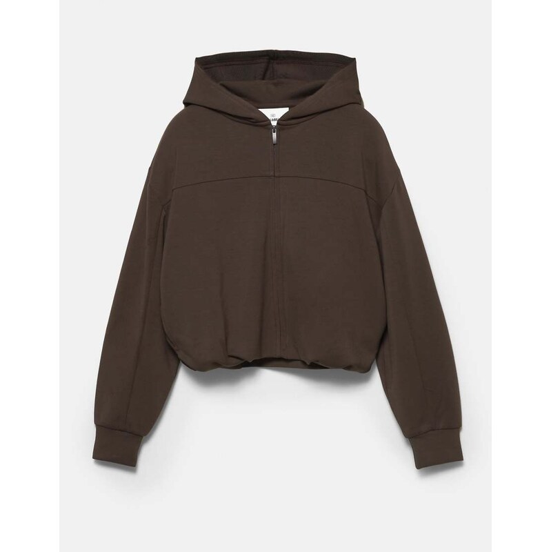 Pull&Bear Balloon hoodie in brown 109477099