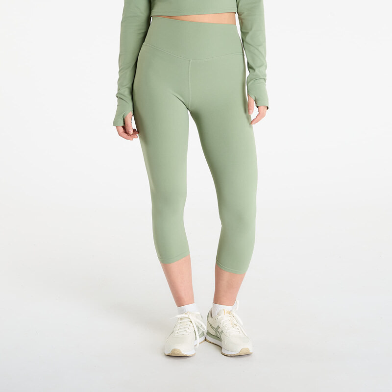 Legíny Urban Classics Ladies Capri Leggings Matcha Green XS