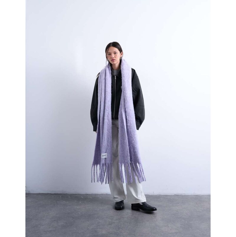 Topshop Sydney blanket scarf in purple stripe