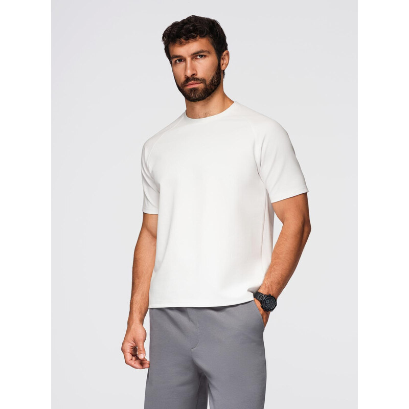 Ombre Mens COMFORT FIT T-shirt with raglan sleeves - off-white