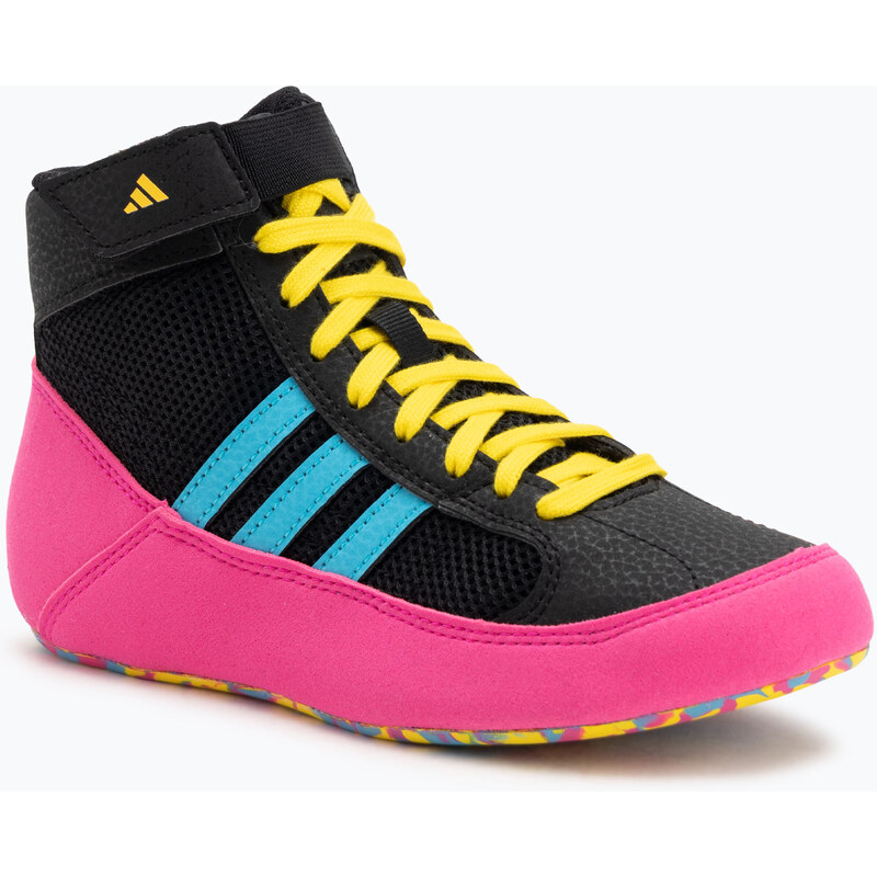 Dětské boxerské boty adidas Havoc core black/signal cyan/yellow