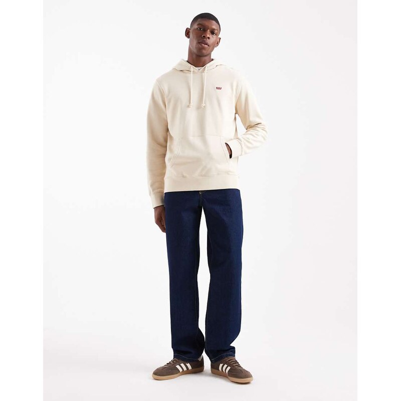 Levi's hoodie with small batwing logo in beige-Neutral