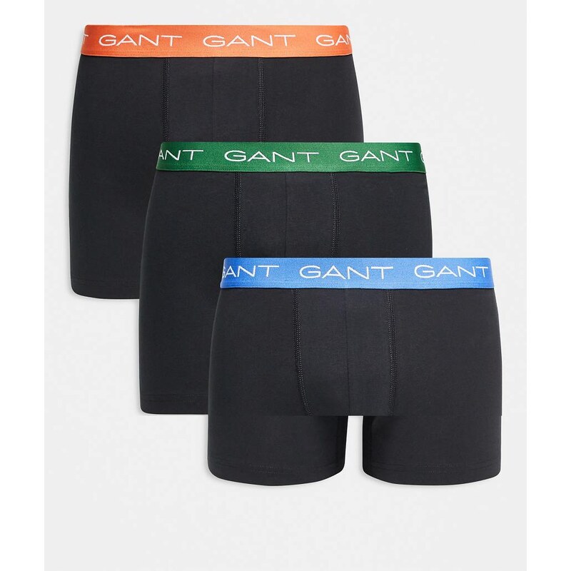 GANT 3-pack boxer brief with contrast colour waistband in black