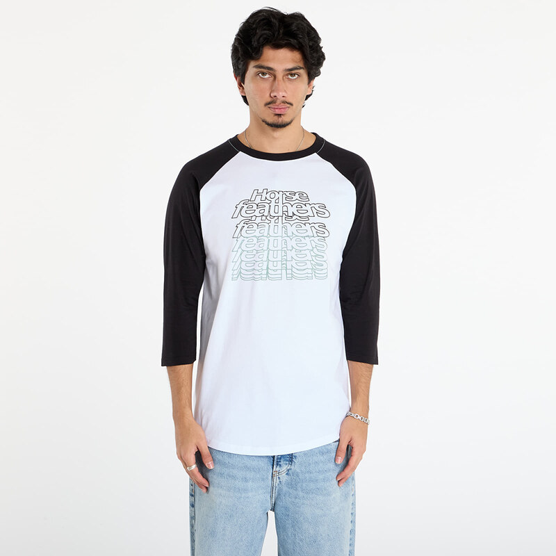 Tričko Horsefeathers Rollin Raglan T-Shirt White/ Black S