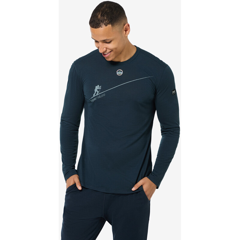 Pánské tričko Longsleeve super.natural HZSG Haute Route