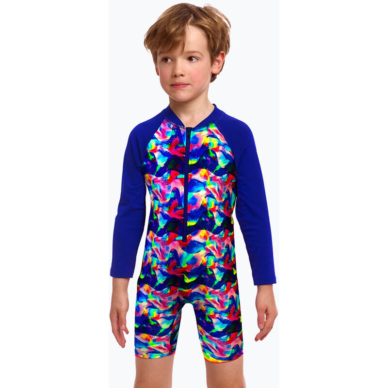 Dětský overal UPF 50+ Funky Trunks Go Jump Suit wet wave