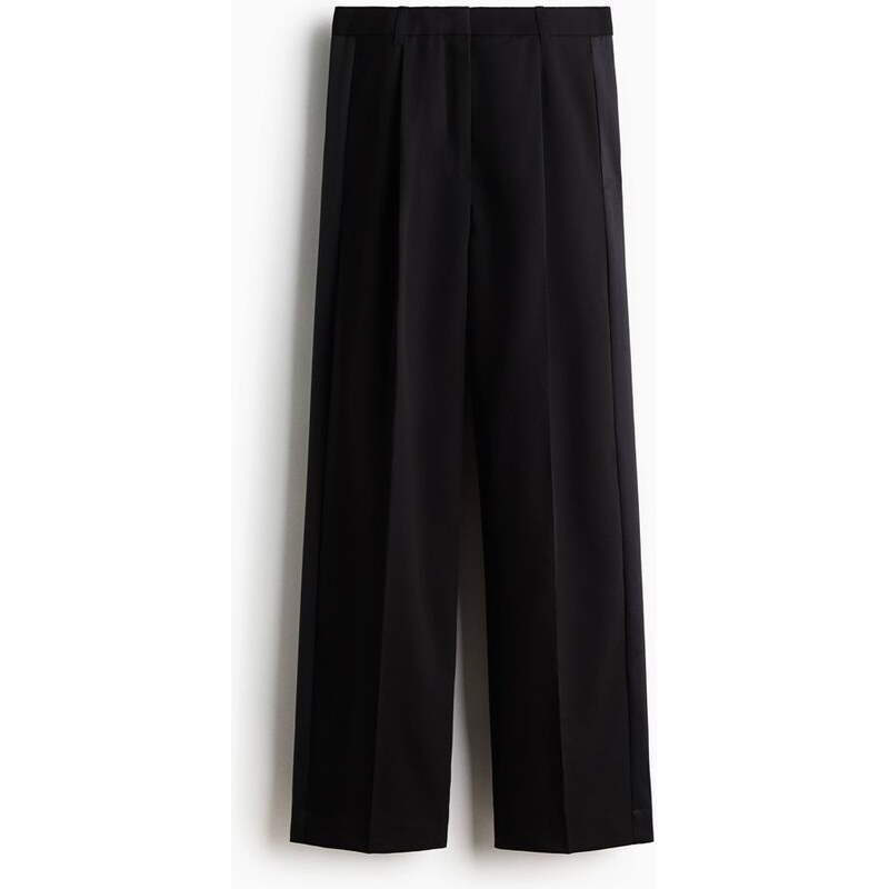 H&M - Smokingové kalhoty - Černá