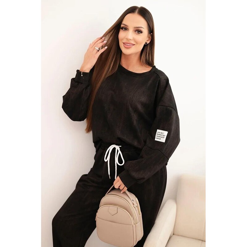 MladaModa Oversize tepláková souprava s efektem obnošení model