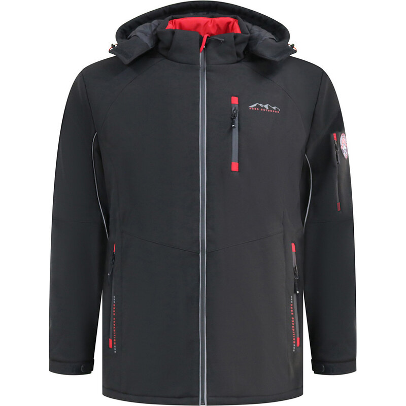 D555 bunda pánská FRETWELL softshell nadměrné velikosti