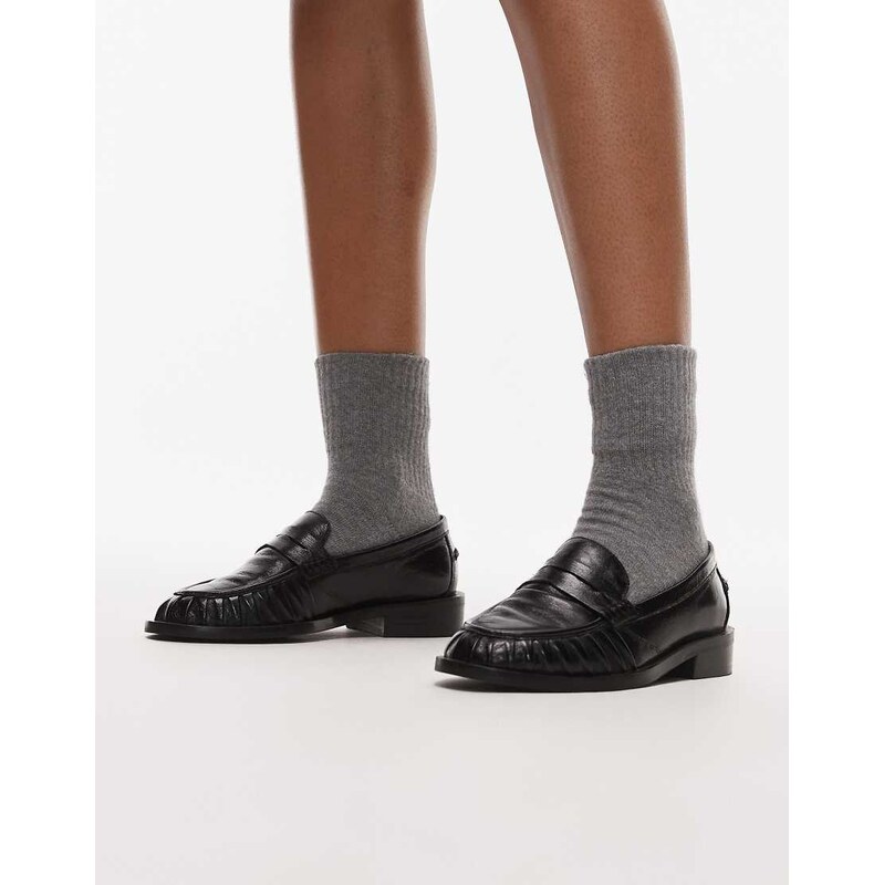 Bronx Next-Wagon premium leafer loafers in black 109505821